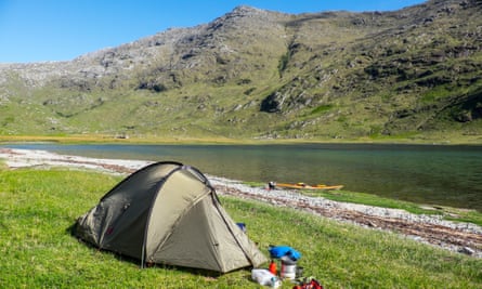 Camping salvaje en la cabecera de Loch Nevis.