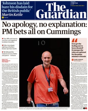 Guardian, portada, lunes 25 de mayo de 2020