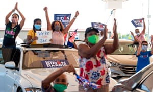 Partidarios de Biden en un mitin en Miramar, Florida, el martes.