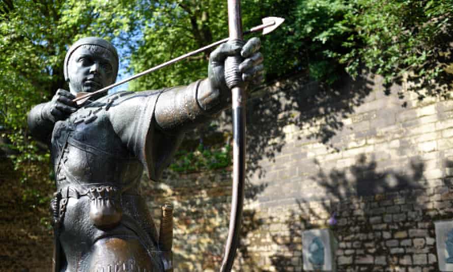 La estatua de Robin Hood Nottingham Castle
