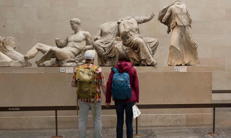 Los mármoles del Partenón en exhibición en el Museo Británico.